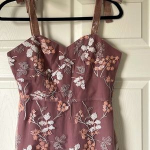 Blush Pink Embroidered and Sequined Lulu’s Dress